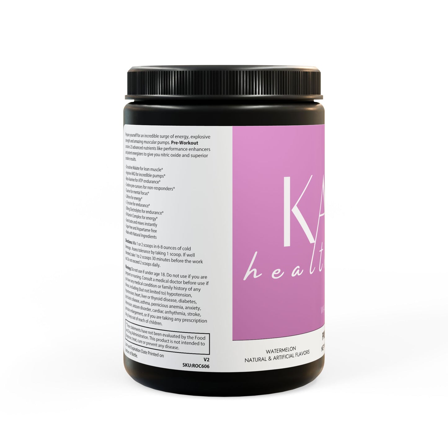 Kaleenhealth Pre-Workout Supplement, Watermelon