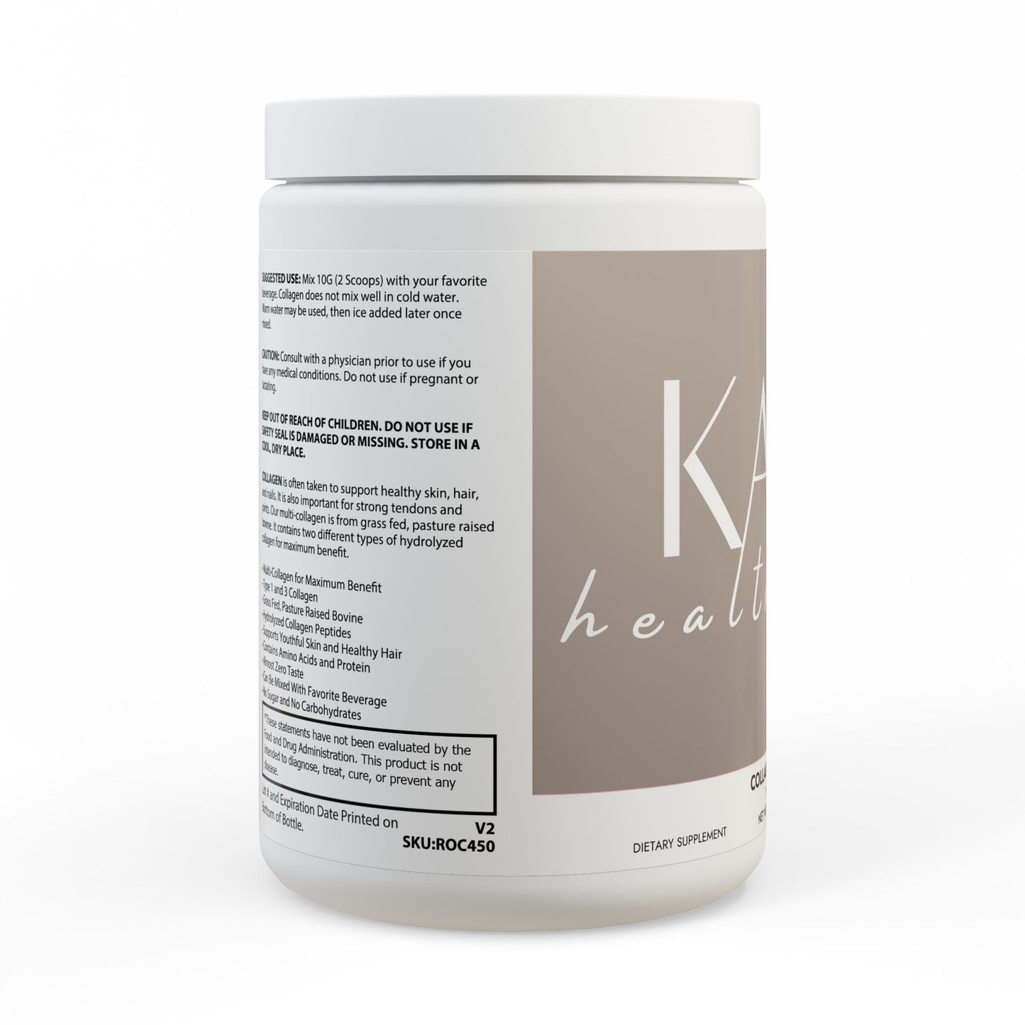 Kaleenhealth Collagen Peptides Types I & III Powder Supplement